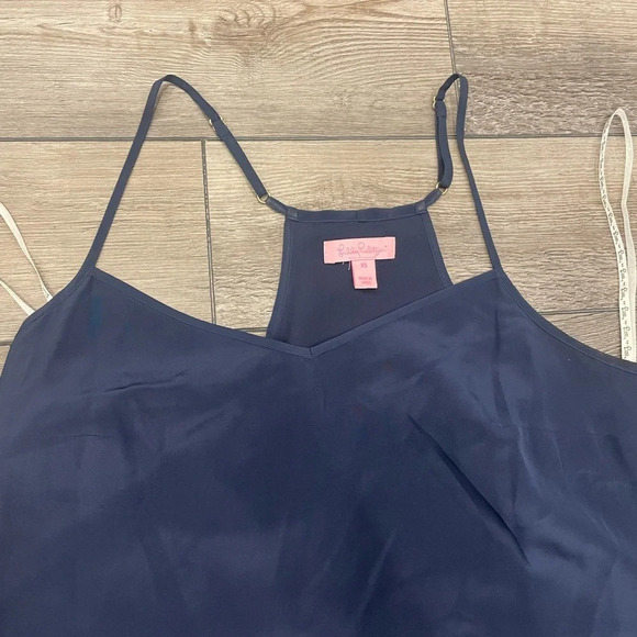 Lilly Pulitzer Daphne Mini Slip Dress Navy Blue Coastal Beachy Size XS - Picture 6 of 9